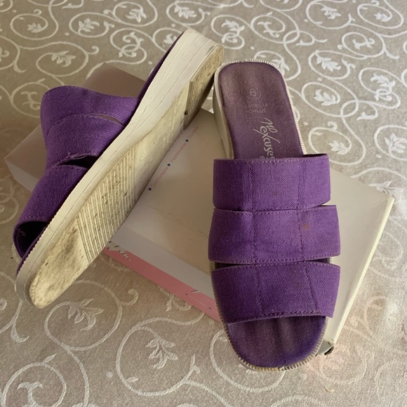 No Excuses Shoes - Purple Canvas sandals. Price ⬇️